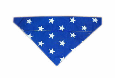 Blue star print dog bandana