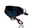 Green & Blue Black Watch Tartan Dog Collar Lead Set