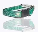 wicked witch emerald green glitter ribbon dog collar