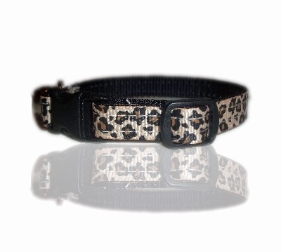 leopard cheetah print cat collar
