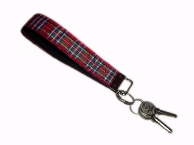 Red Tartan Key Fob Wristlet