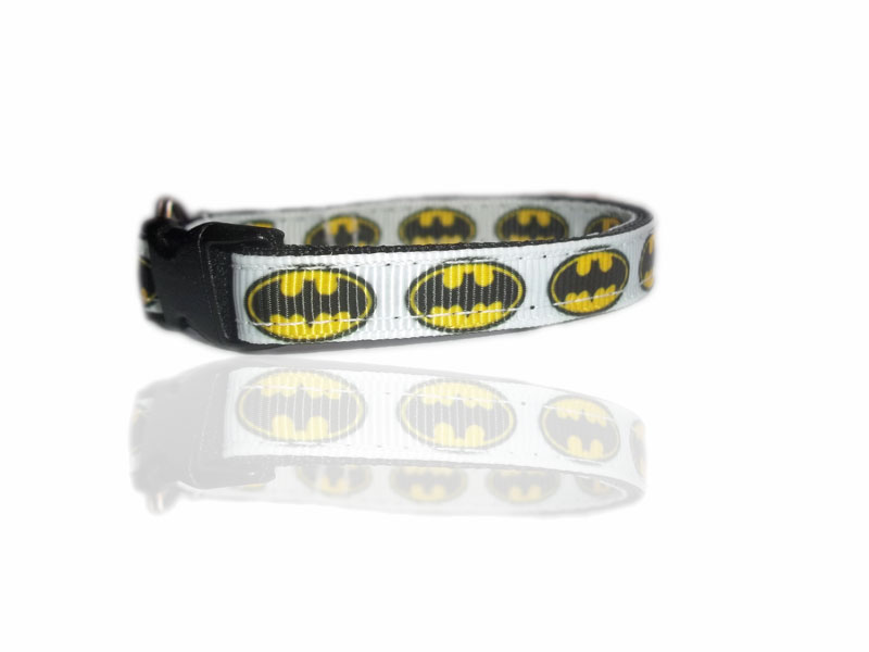 Batman Pawed Crusader Small Dog Puppy Collar Yellow