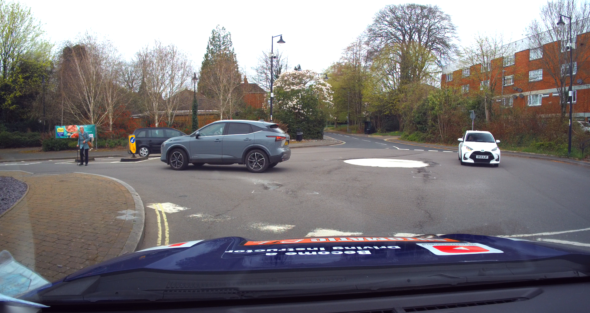 2. Ahead (Hidden risk)      Vehicles opposite may:      Go straight across    Turn right across your path    Hesitate or move late  3. Left (Additional awareness)      Can you see what's coming? - Hazard perception: what if oncoming vehicles don&acirc;t realise it's a roundabout?    Is it a closed junction?    Could there be vehicles parked or pedestrians?    If its a really tight turn need to go much slower to not cross centre line of new road    But important if:
