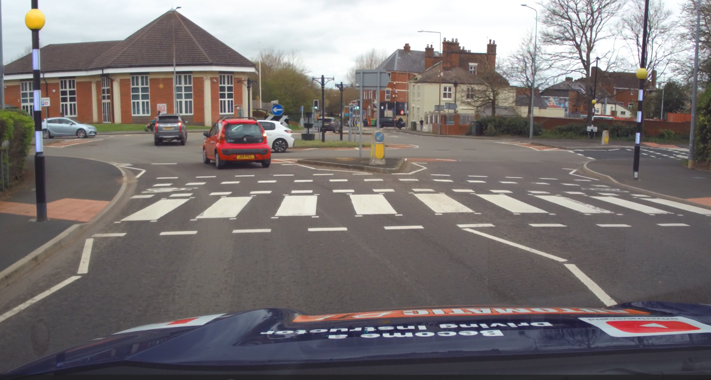 Roundabouts with Crossings Before or After  Roundabouts with pedestrian crossings&acirc;whether before or just after the junction&acirc;add an extra layer of decision-making that must be taught clearly.&Acirc;&nbsp;  On approach, pupils need to assess whether they can clear the crossing safely before stopping at the roundabout, or whether they may end up blocking it.&Acirc;&nbsp;  This is a key risk management point. After the roundabout, crossings can catch pupils out as their focus is often on exiting and accelerating, not scanning ahead.&Acirc;&nbsp;  Teaching should emphasise early observation, speed control, and planning: &acirc;Can we clear the crossing?&acirc; and &acirc;What&acirc;s waiting just after we exit?&acirc;&Acirc;&nbsp;  This develops forward planning and prevents common faults like stopping on crossings or missing pedestrians.