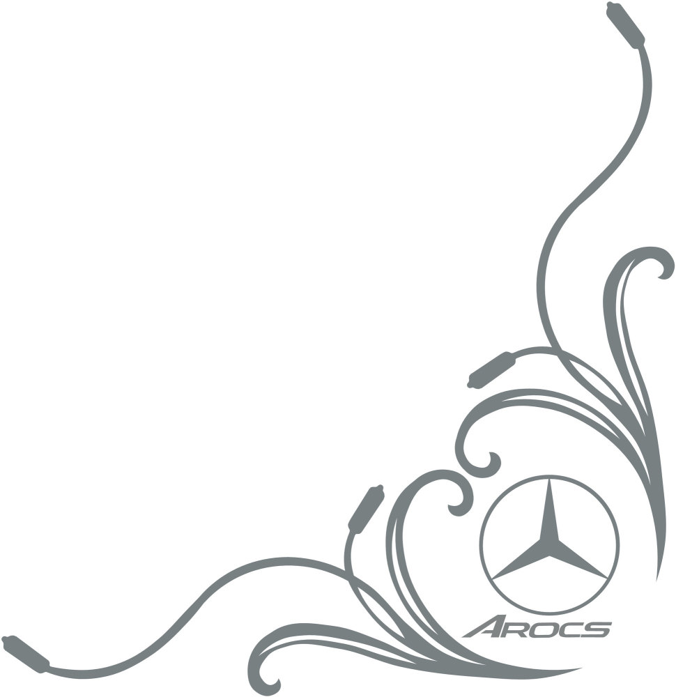 Mercedes-Benz AROCS Truck Side Window Stickers ( pair )