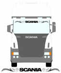 SCANIA V8 Truck Screen Sticker