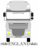 England Truck Screen Sticker