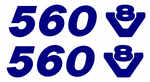 Scania 560 V8 Bodywork Stickers ( pair )