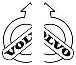 VOLVO "Half logo" Truck Side Window Stickers ( pair )