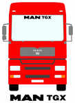 MAN TGX Truck Screen Sticker