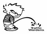 Pee Boy Traffic Wardens Sticker