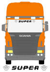 SCANIA Super V8 Outline Truck Screen Sticker
