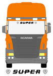 SCANIA Super with Outline Vabis Truck Screen Sticker