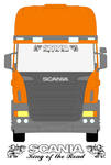 SCANIA "King of the Road" Outline Truck Screen Sticker with Svempras