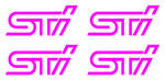 Subaru STi Wheel Centre Cap Stickers