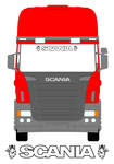 SCANIA Outline Truck Screen Sticker with Griffins