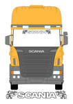 SCANIA Outline Truck Screen Sticker with Svempras
