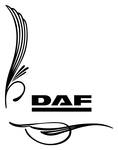 DAF feather Truck Side Window Stickers ( pair )