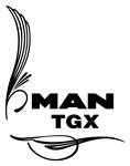 MAN TGX Feather Truck Side Window Stickers ( pair )