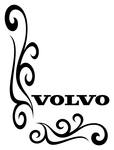 VOLVO Curly with letters Truck Side Window Stickers ( pair )