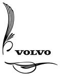 VOLVO Feather with letters Truck Side Window Stickers ( pair )