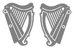 Ireland Harp Stickers ( pair )