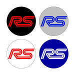 Focus RS Wheel Centre Cap Stickers with backing