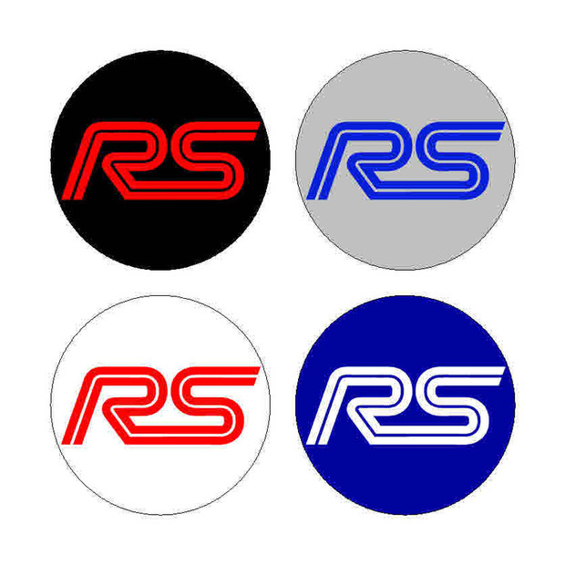 Ford Focus RS Domed Hub Cap Stickers focus RS RS Wheel Stickers 