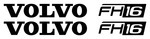 VOLVO FH16 - Truck Wind Deflector Stickers ( pair )