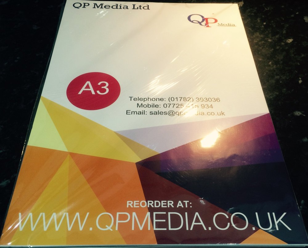 A3 Matt White Inkjet Printable Self Adhesive Vinyl 250pk