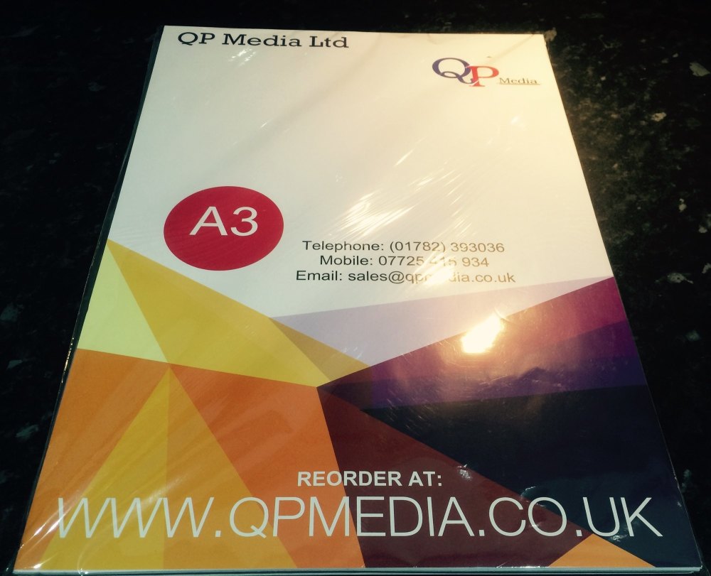 A3 CLEAR GLOSS INKJET SELF ADHESIVE VINYL 120 GSM (120 PACK)