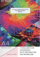 A4 Premium Grade 110 gsm Sublimation Paper (100 Pack) Pink Back