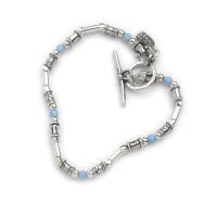 Bracelet Silver with blue opals - Aviv