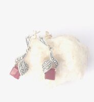 Carnelian silver Square earrings