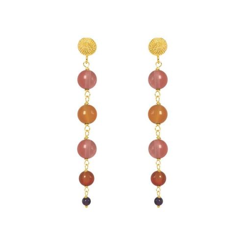 Talia 5 Berry Bead Earrings