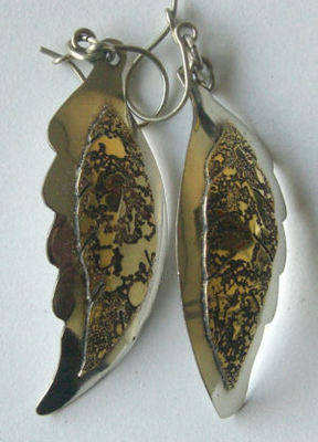 Chilean Brass Earrings with Silver CH04