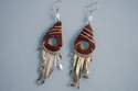 Earrings from Peru - Coconut and quill  PO1
