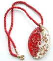Red Gold Murano glass pendant with gold (M-sf-003P)
