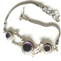 Amethyst Silver Chain Bracelet  (AB01)