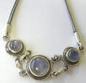 moonstone Silver Chain Bracelet  (MB20)
