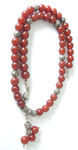 Carnelian Bead Necklace with silver (Car002P)