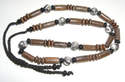 Wooden Bead Necklace African (NKwood3)
