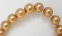 Glass Pearl Beads 50 x 8mm Gold
