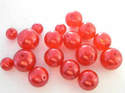 Glass Pearl Beads RED mix bag (GPRD17)