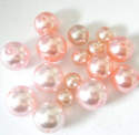 Glass Pearl Beads PINK mix bag (GPPK23)
