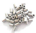 Silver tone  metal tube spacer beads 8mm pk 20  (C41)