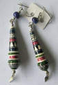 Earrings from Peru - Hand painted ceramic - PO5