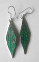 Mexican earrings Silver with crushed Turquoise (MEX14)