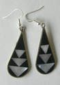 Mexican earrings inlaid with shell (Mex24)