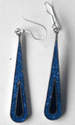 Mexican earrings Silver with crushed Turquoise (MEX103)